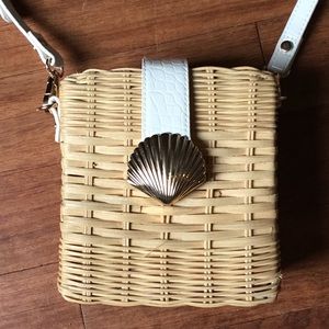 Topshop Bags Topshop Shell Wicker Crossbody Bag Poshmark - Main Image